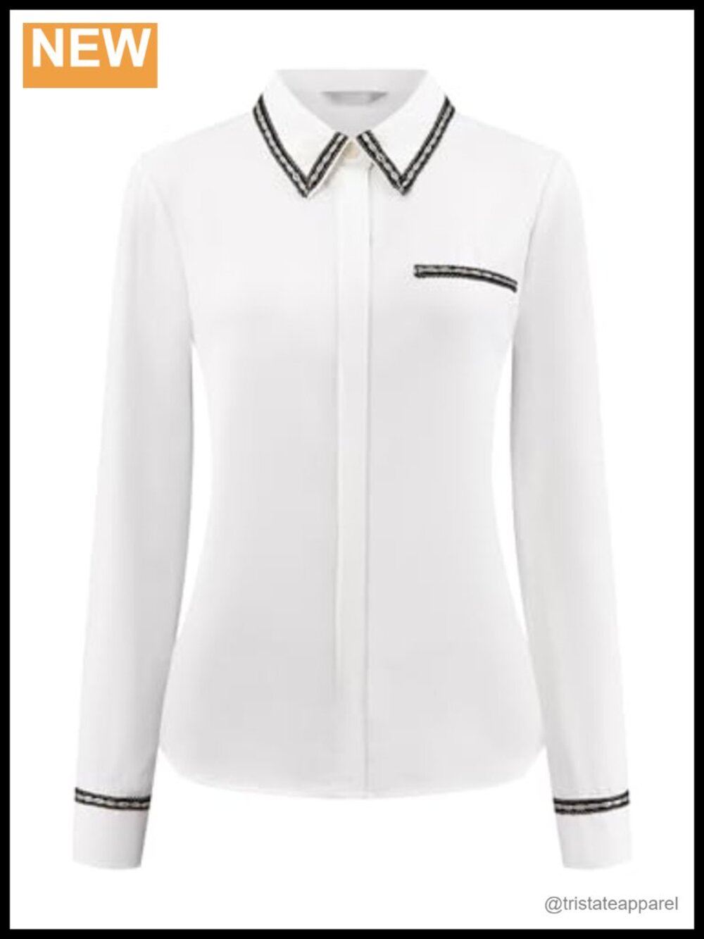 Women's Button Down Collared Long Sleeve Tweed Shirt Office Blouse